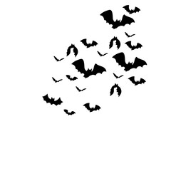 Bat Swarm Halloween Silhouette