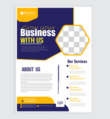 Corporate  flyer design creative and modern template layout.