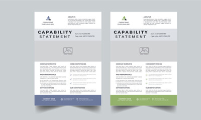 Capability Statement Template Design.