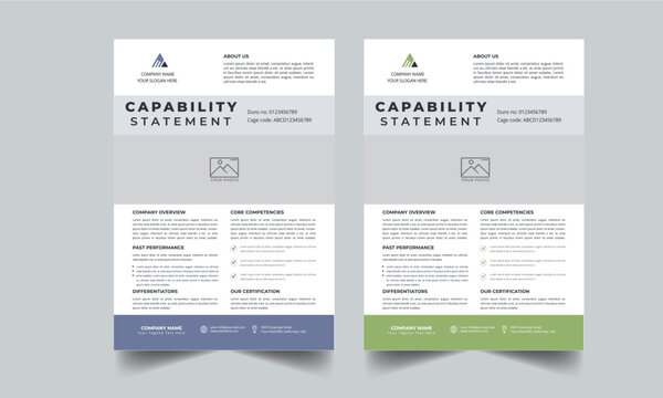 Capability Statement Template Design.