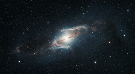 Obraz premium Observing Distant Nebula and Stars in Deep Space