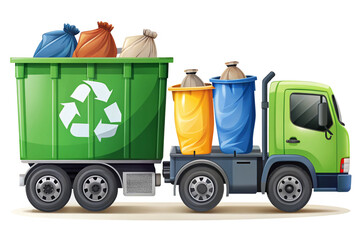 recycling bin and garbage