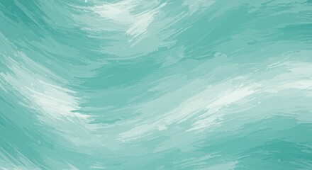Obraz premium Abstract Water Painting with Light Brush Strokes and Teal Tones