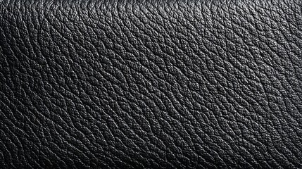 Black Leather Texture Background &ndash; High-Resolution Close-Up Material
