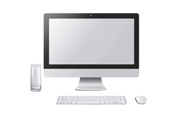 Fototapeta premium Digital desktop computer set