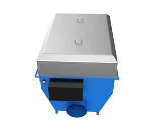 Advanced Rotary Drum Filter for Water and Wastewater Treatment: 3D Rendered Industrial Equipment for Efficient Liquid-Solid Separation, Purification and Filtration, Essential for Environmental