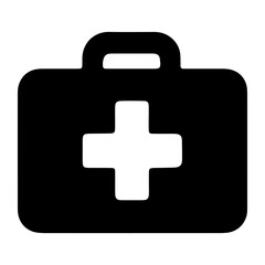 Obraz premium Medical Bag with Cross Icon