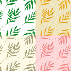 Raindrops on Grass Pattern