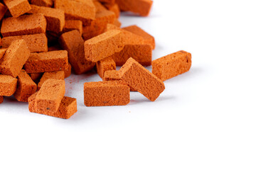 Little bricks in a heap with text space