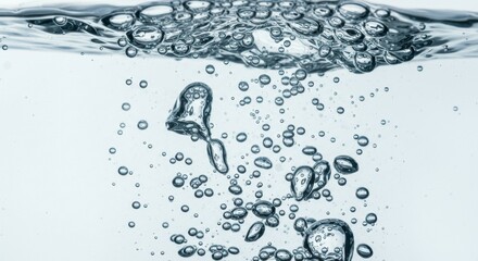 Bubbles Rising in Water Freshness and Clarity