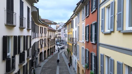 Fototapete Mailand Europe, Italy , Milan 07,19,2025 Brera district in downtown of the fashion city , drone aerial view . Brera tourist attraction destination sightseeing for tourist.   © andrea