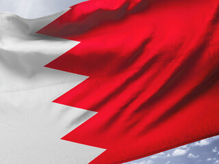 Bahrain Flag on Cloth