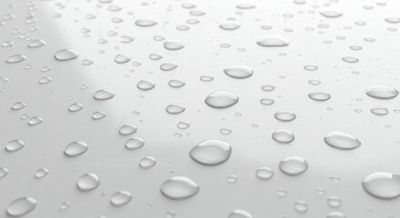 Water Droplets on Surface with Abstract Reflection