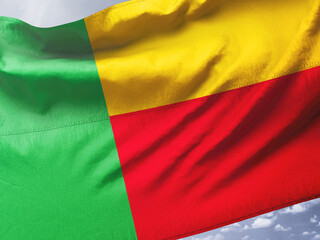 Obraz premium Benin Flag on Cloth