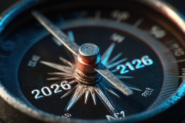 Close-up vintage compass, 2026, 2126