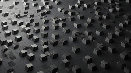 Obraz premium Black geometric low-poly pattern with sharp triangular facets