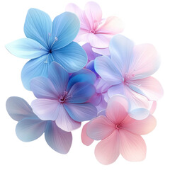 Delicate pastel flowers in soft hues