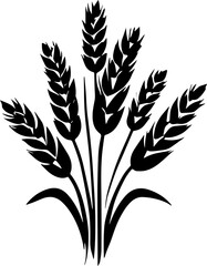 Rice or wheat plant or grain  icon
