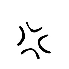 怒りマーク、黒、black burst © yamaan