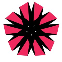 abstract red star