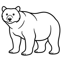 Fototapeta premium vector illustration of cartoon bear