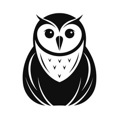 Linear Barn Owl Graphic - Bird of Prey silhouette