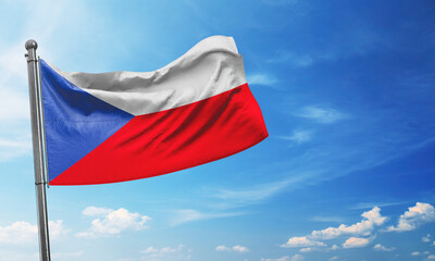 czech republic flag waving image