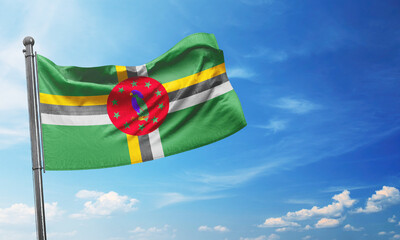 Dominica flag waving image