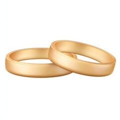 Two golden wedding rings symbolize love forever