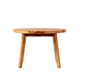 Simple round wooden side table