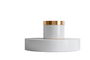 White cosmetic product display