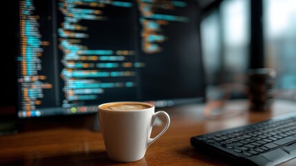 Latte atop code screen