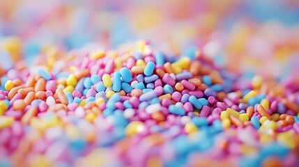 Shinning cupcake and sprinkles rainbow colors