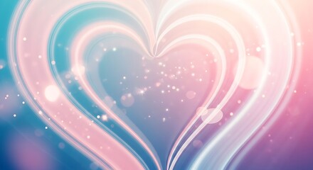 Fototapeta premium Abstract heart shape with soft colors creating a sense of love and romance