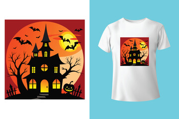 Halloween retro vintage t shirt design