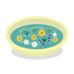 Flower water bath spa relaxation wellness treatment