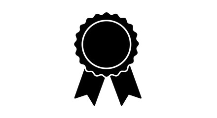 Gold award ribbon and seal vector for winner certificate design