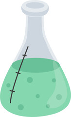 illustration science flask