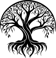 Dead tree silhouette