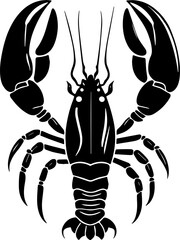 Lobster or crayfish silhouette icon
