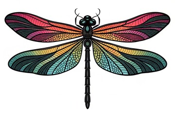 dragonfly isolated on white