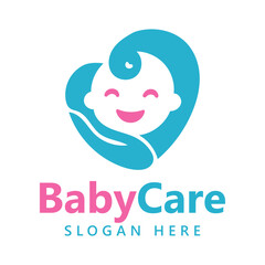 Baby happy logo vector template