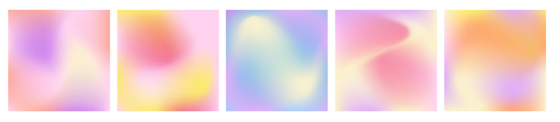 Y2k aesthetic holographic gradient background. Blue and pink mesh texture. 00s art illustration. Abstract pastel blurry square