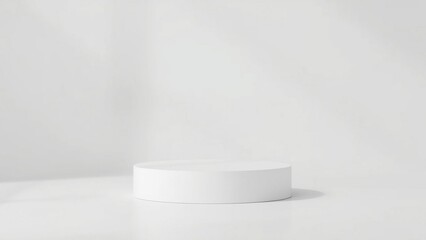 white podium on white background