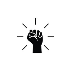Empowerment icon. Simple solid style. Hand fist, empower, strength, courage, strong, power concept. Glyph vector illustration isolated on white background. EPS 10.