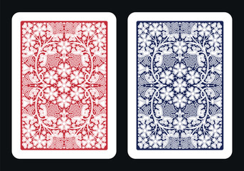 The reverse side of a playing card - back side reverse of playing cards pattern vector 45