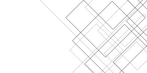 Abstract industrial Design random lines black on white background.Geometric seamless minimalist pattern with straight lines design.luxury black geometric random chaotic lines.squares and triangle line