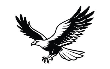 Majestic eagle in flight with wings spread wide