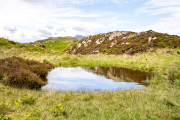 Fototapeta premium Lake District landscape on a summer day with hills, mountains, walking paths