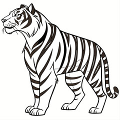 Tiger cartoon vector 